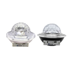 Glob disco cu LED RGB jocuri de lumini si MP3, LED UFO Bluetooth Crystal Magic Ball - Img 5