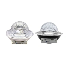 Glob disco cu LED RGB jocuri de lumini si MP3, LED UFO Bluetooth Crystal Magic Ball - Img 5