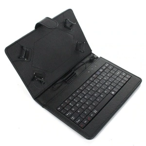 Husa piele ecologica pentru tablete 10 inch cu tastatura micro USB, culoare negru - Img 3