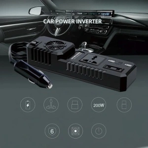 Invertor Auto Olesson 200W inteligent cu incarcare rapida si Protectii Multiple - Img 4