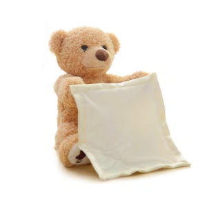 Jucarie interactiva Ursulet de Plus Cucu-Bau "Peek a Boo" vorbitor - Img 3