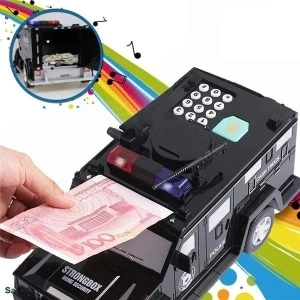 Masinuta tip pusculita electronica cu cifru si amprenta,Cash Truck - Img 2