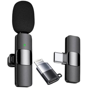 Microfon wireless tip lavaliera cu conector USB tip C/iPhone - Img 5