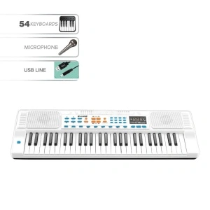 Orga electronica cu 54 clape si 12 melodii Demo, Ecran LED & Microfon, USB - Img 2
