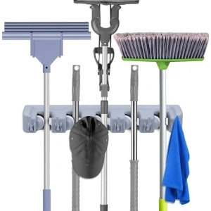 Organizator multifunctional cu 6 carlige si 5 locasuri pentru maturi si mopuri - Img 4