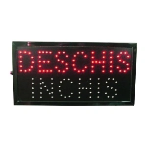 Panou cu reclama luminoasa LED Deschis-Inchis, 48,5 x 25.5 cm