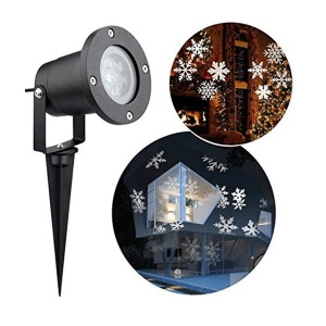 Proiector LED RGB exterior cu joc fulgi albi de zapada IP65 - Img 1