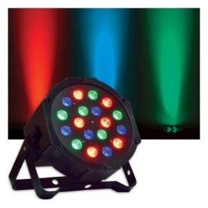 Proiector Par cu efect lumini RGB, 18 LED-uri colorate si control DMX