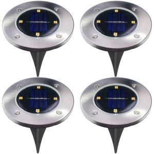 Set 2 x lampi solare cu 4 LED-uri si senzor de lumina Solar Pathway Lights - Img 4
