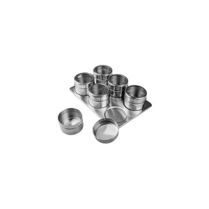 Set condimente din inox 6 piese cu suport magnetic, Grunberg GR329 - Img 5