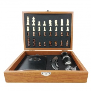 Set de sah cu 5 accesorii pentru vin, Caseta Deluxe - Img 3