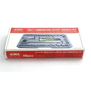 Set trusa chei tubulare cu 40 de piese si clichet incluse ''Aiwa'' - Img 4