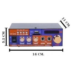 Amplificator audio cu Bluetooth pentru Karaoke BT-618 citire USB si MicroSD - Img 5