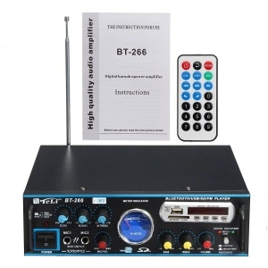 Amplificator audio profesional cu Bluetooth MP3 Player si Radio FM TeLi BT-266 - Img 4