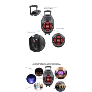 Boxa activa portabila tip troler Temeisheng Q7S-16, cu microfon wireless - Img 6