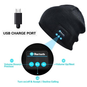 Caciula unisex cu casti Bluetooth incorporate si microfon Handsfree - Img 2
