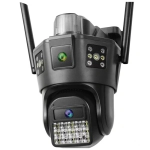 Camera de supraveghere dubla 5K cu cartela SIM 4G si senzor de miscare
