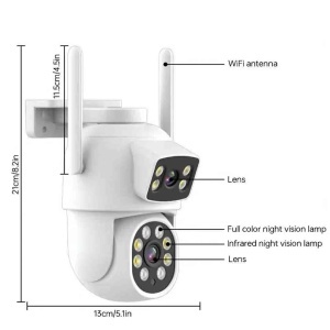 Camera de supraveghere JORTAN JT-9695 cu doua lentile 4MP Wireless - Img 2