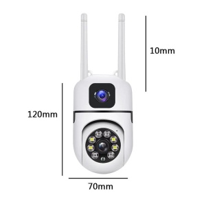 Camera video de supraveghere dubla cu doua lentile Wireless Wi-Fi - Img 5