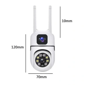 Camera video de supraveghere dubla cu doua lentile Wireless Wi-Fi - Img 5