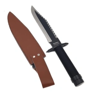 Cutit Rambo 1 First Blood cu kit de supravietuire si teaca inclusa - Img 2