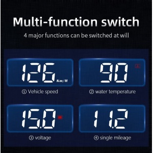 Ecran Head Up Display pentru parbriz cu afisare kilometraj, conectare la mufa OBDII - Img 3