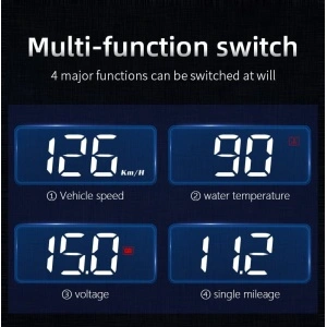 Ecran Head Up Display pentru parbriz cu afisare kilometraj, conectare la mufa OBDII - Img 3