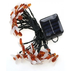 Instalatie solara albinute cu 50 LED-uri si lumina alb cald - Img 2