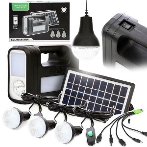 Kit solar portabil GDLITE GD-8017 SMART cu 3 becuri si lanterna LED - Img 4