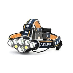 Lanterna frontala de cap cu 8 LED-uri lumina alba si lumina rosie - Img 2