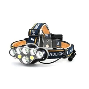 Lanterna frontala de cap cu 8 LED-uri lumina alba si lumina rosie - Img 2