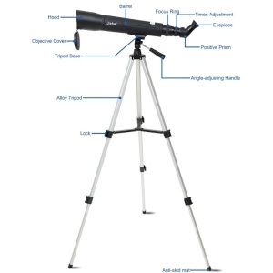 Luneta astronomie tip monocular cu zoom si husa inclusa Jiehe JH25-75x60 - Img 2