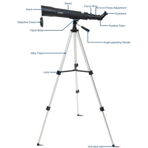Luneta astronomie tip monocular cu zoom si husa inclusa Jiehe JH25-75x60 - Img 2