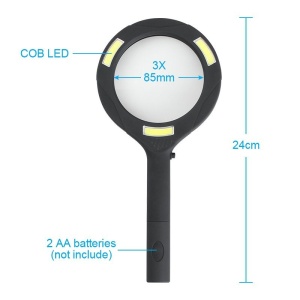 Lupa de mana cu iluminare si zoom, 3 W, 3 x LED - Img 2