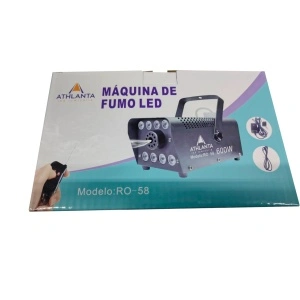 Masina de fum cu 8 lumini LED-uri RGB, putere 600W si telecomanda - Img 5