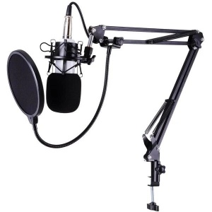 Microfon profesional de Studio Condenser BM-700 cu stand inclus pentru inregistrare - Img 3