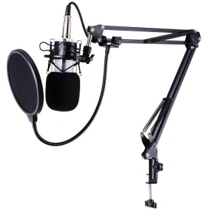 Microfon profesional de Studio Condenser BM-700 cu stand inclus pentru inregistrare - Img 3