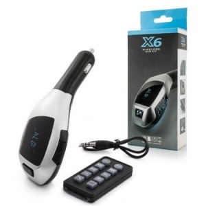 Modulator Auto X6 cu Bluetooth, Handsfree, port USB, slot card microSD - Img 2