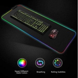 Mouse Pad Gaming cu iluminare LED RGB si alimentare prin USB-C - Img 2