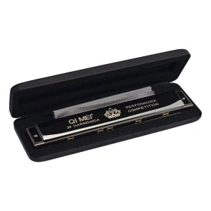 Muzicuta profesionala metalica in cutie Harmonica cu 28 note,QI MEI - Img 2