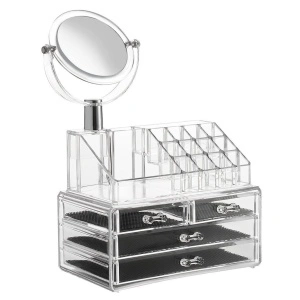 Organizator cosmetice din acril cu 4 sertare si oglinda - Img 3