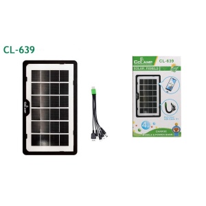 Panou solar portabil CcLamp CL-639 cu intrare USB pentru incarcare telefon - Img 1