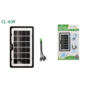 Panou solar portabil CcLamp CL-639 cu intrare USB pentru incarcare telefon