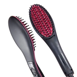 Perie ceramica de indreptat parul Simply Straight LCD cu tepi ionici 3D