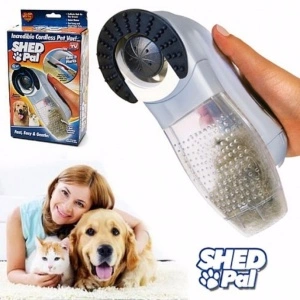 Perie electrica cu vacuum pentru curatat parul de animale,Shed Pal - Img 2