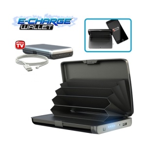 Portofel securizat cu baterie externa 2 in 1 E-Charge Wallet - Img 2