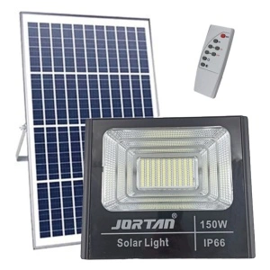 Proiector cu panou solar 150W si telecomanda, Jortan JT-BJ150W-TZ