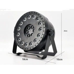 Proiector lumini Par Led cu telecomanda 15 x 3W RGB + 6 becuri pe disc rotativ - Img 4