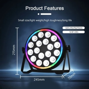 Proiector PAR Light LED RGBW de 80W 4 în 1 cu efecte stroboscopice - Img 2