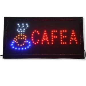 Reclama text Cafea,pentru interior cu animatie luminoasa si dinamica